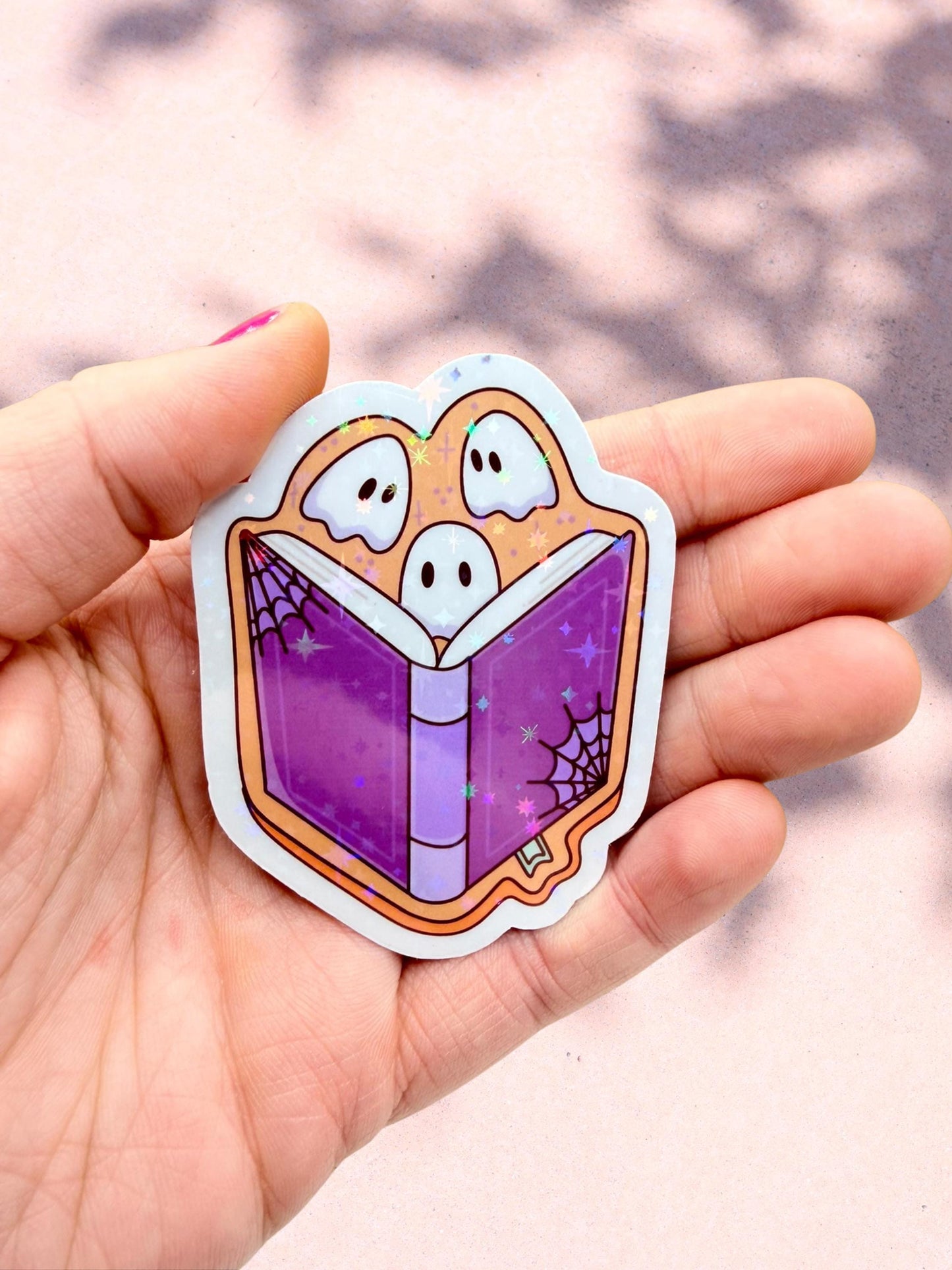 Ghost Book Sticker | Cute Ghost Sticker