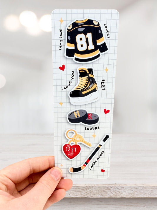 Heated Rivalry Bookmark | Hockey Bookish Bookmark