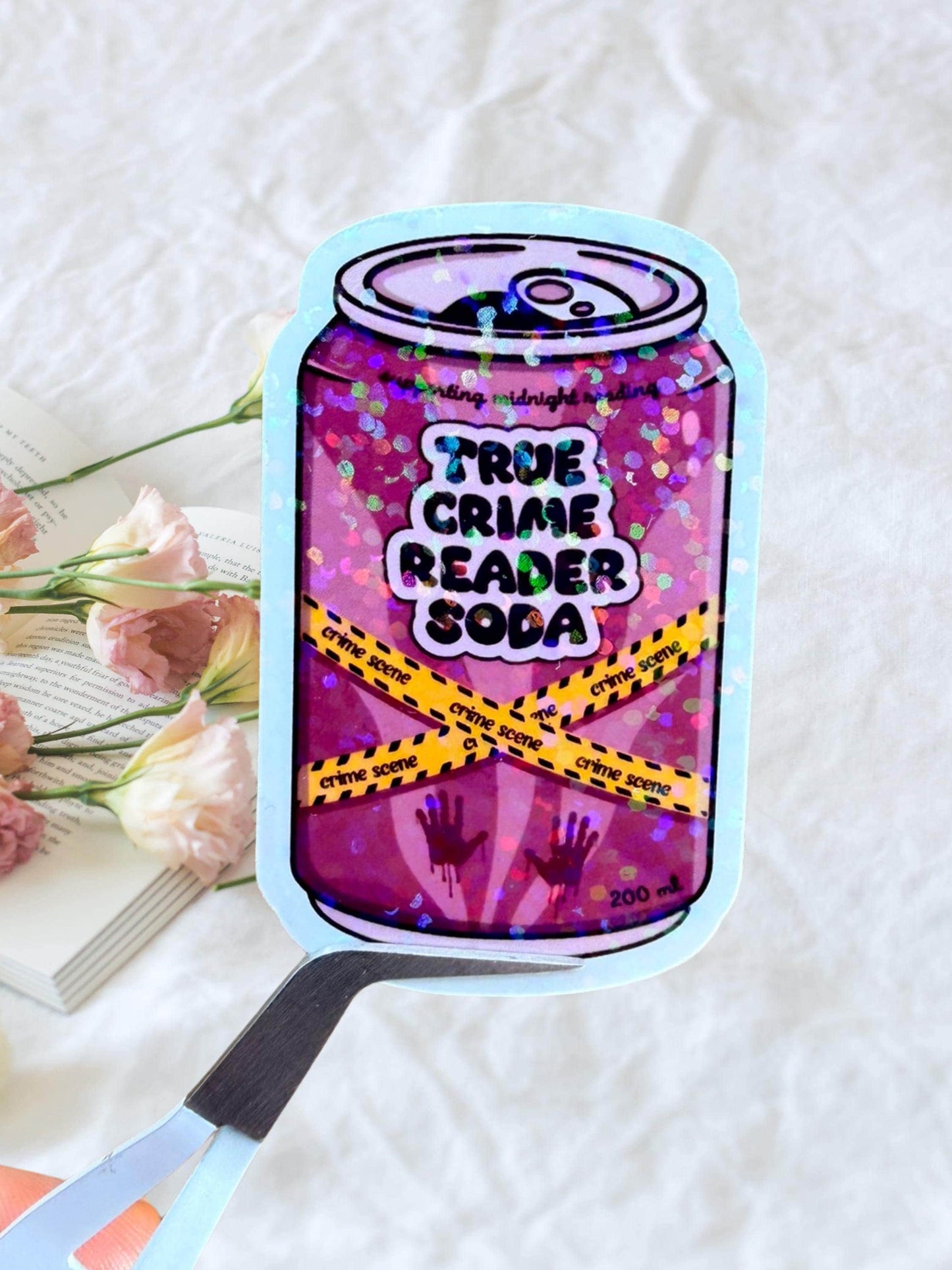 True Crime Reader Soda Sticker | Mystery Reader Sticker