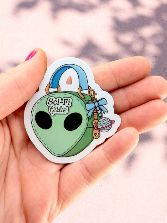 Sci-Fi Girlie Sticker | Alien Aesthetic Sticker