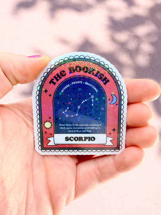 Scorpio Bookish Sticker | Zodiac Reader Sticker