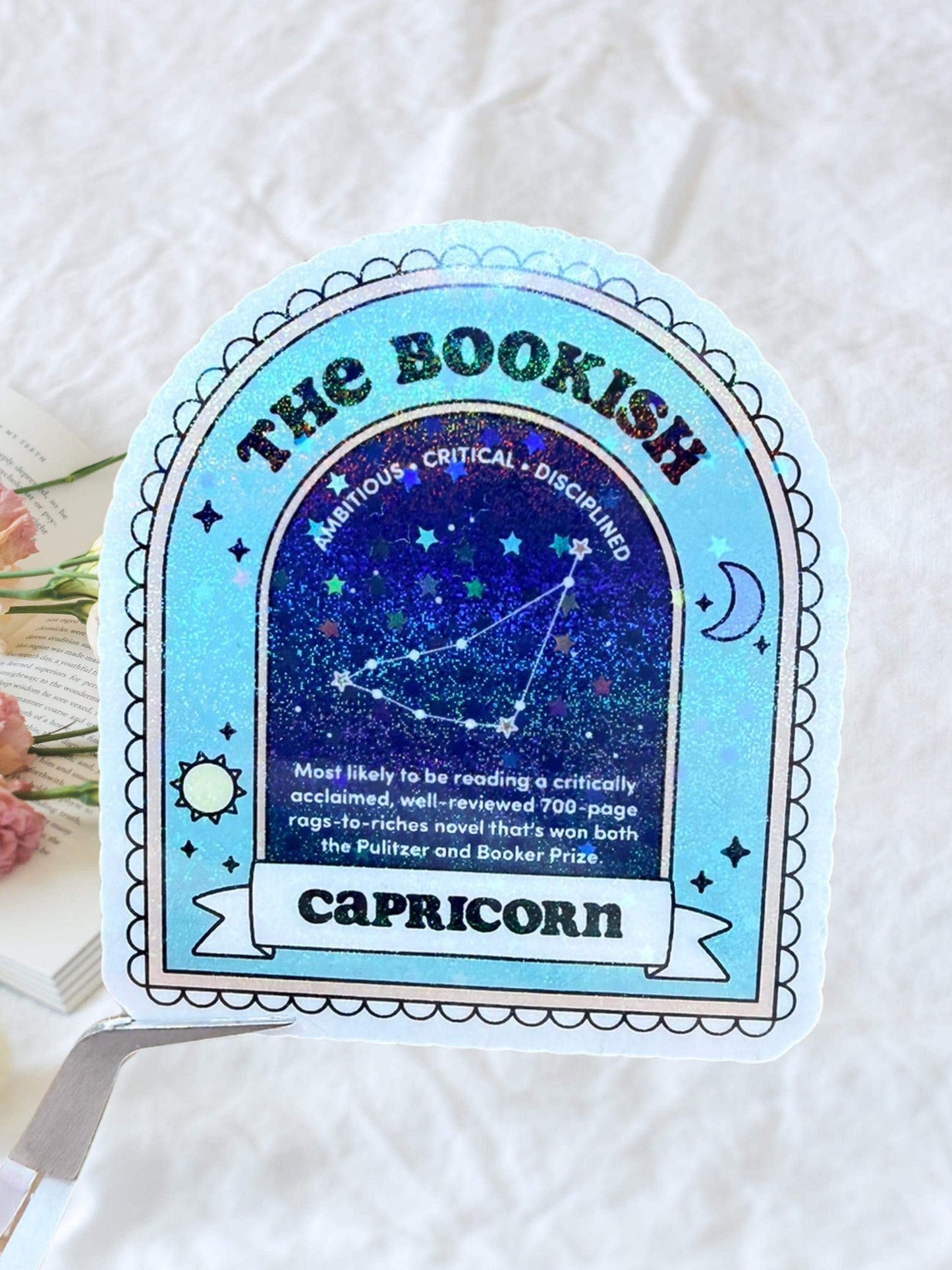 Capricorn Bookish Sticker | Zodiac Reader Sticker