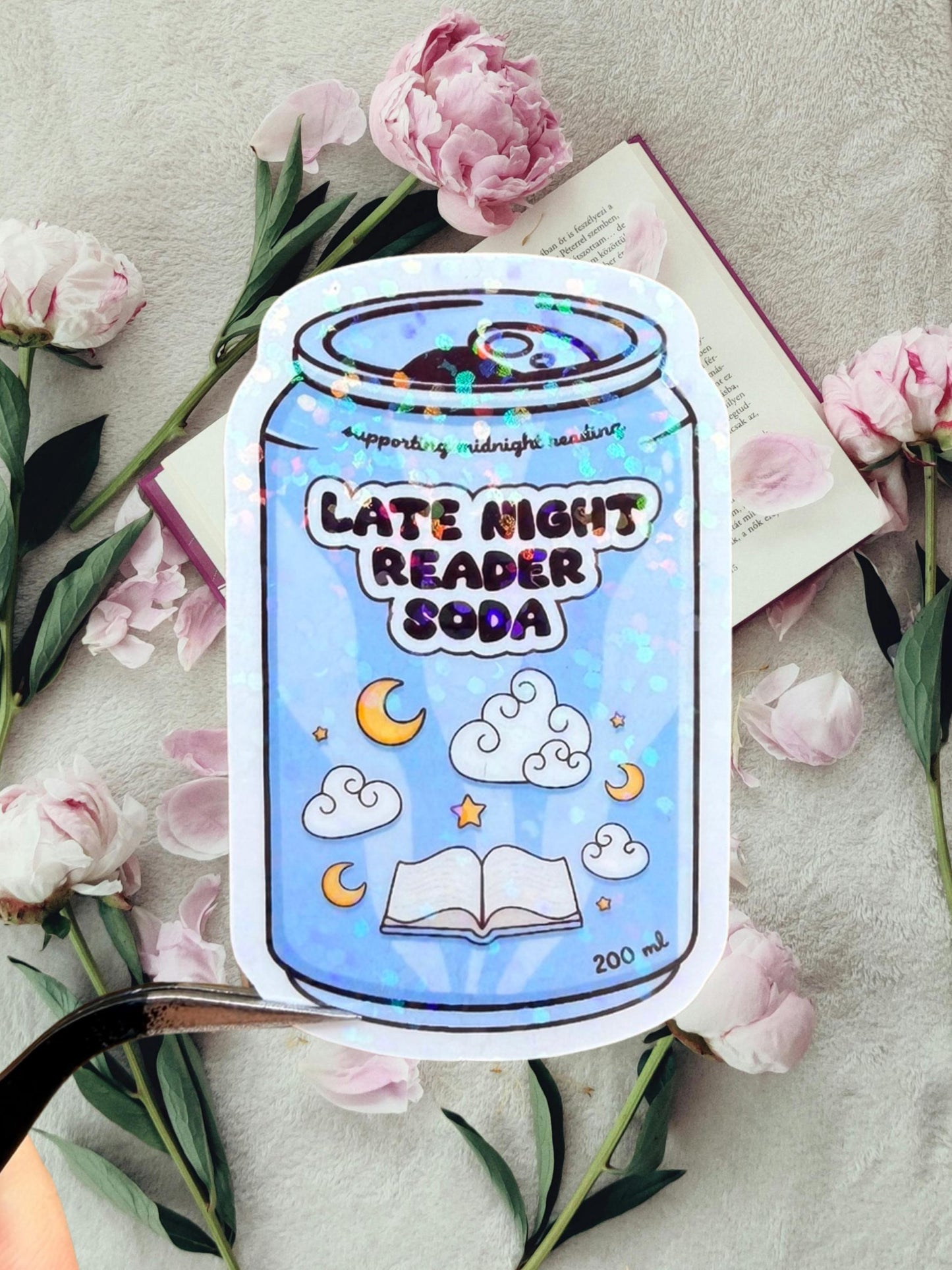 Late Night Reader Sticker | Reader Soda Sticker