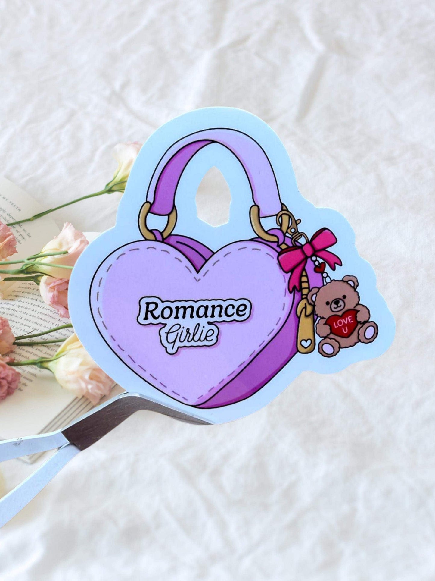Romance Girlie Sticker | Cute Heart Book Sticker