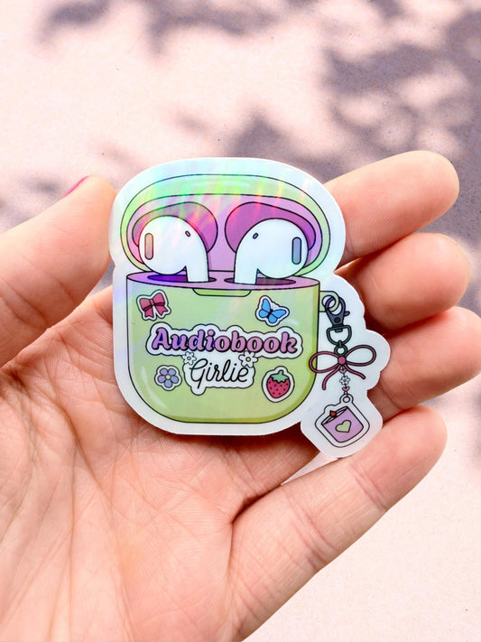 Audiobook Sticker | Holographic Reader Sticker