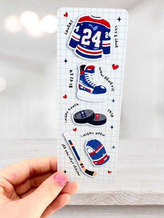 Heated Rivalry Hockey Bookmark | Sports Romance Gift