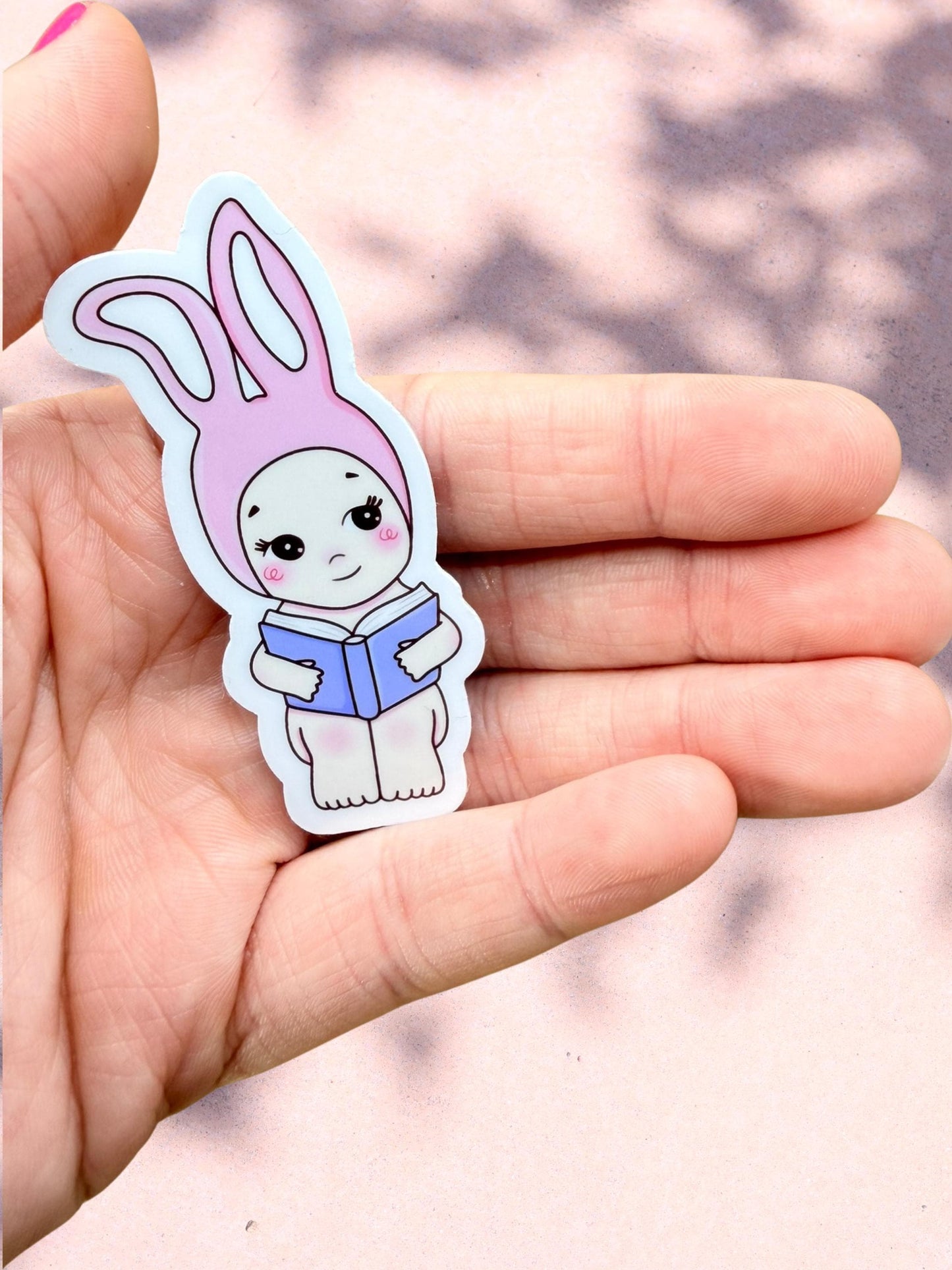 Bookish Bunny Sticker | Cute Reader Sticker