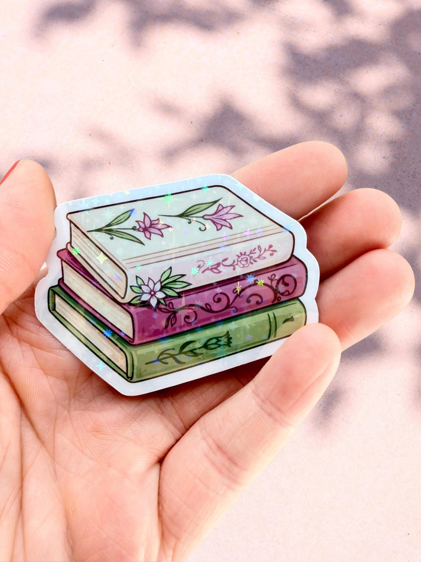 Book Stack Sticker | Floral Bookish Sticker