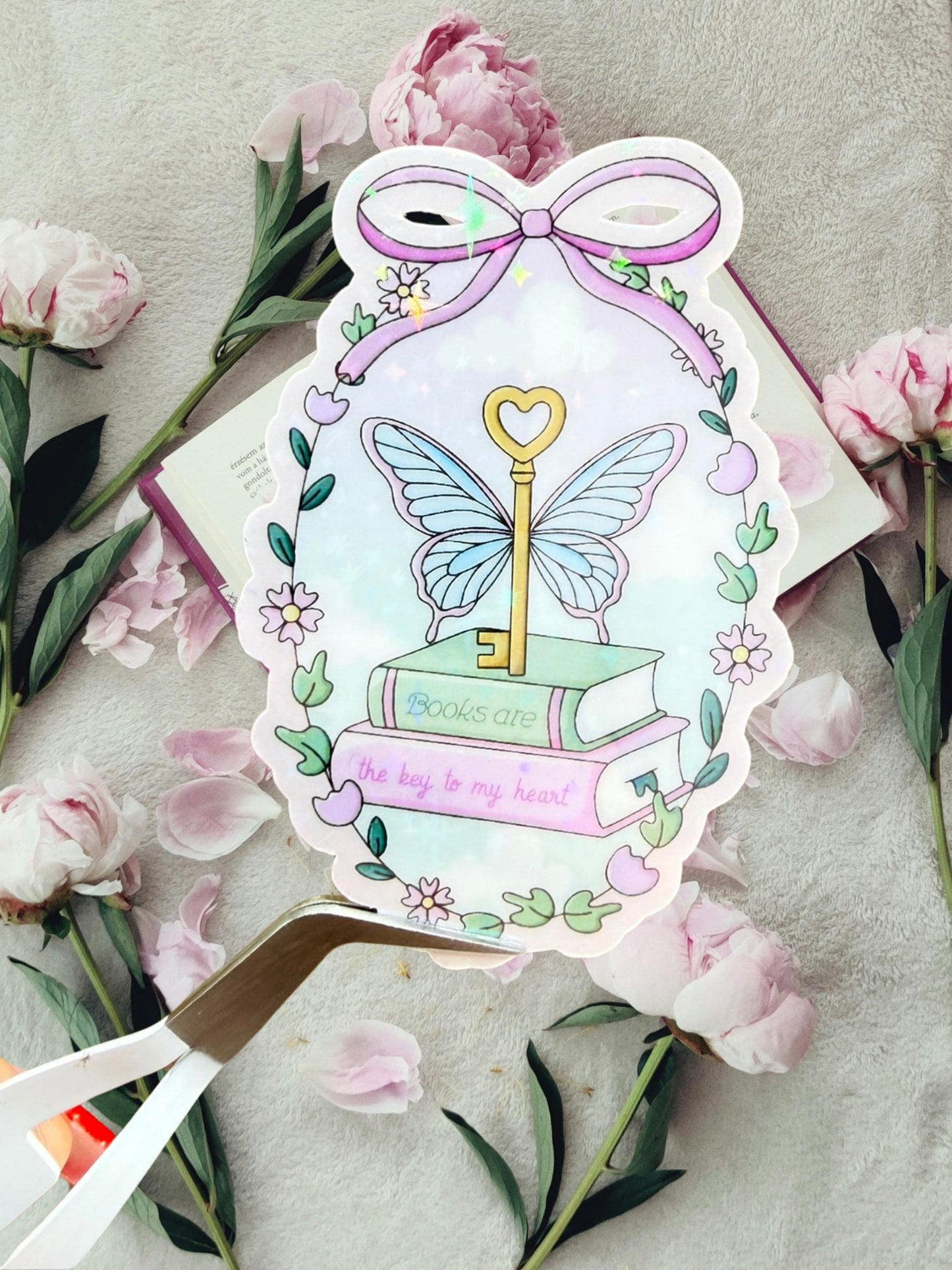 Books Are The Key To My Heart Sticker | Book Lover Sticker